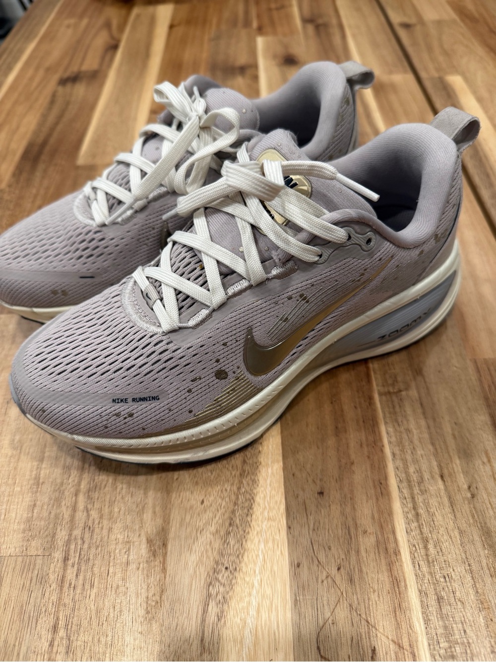 Nike Women's Running Shoes - Light tan with Gold and off white accents
